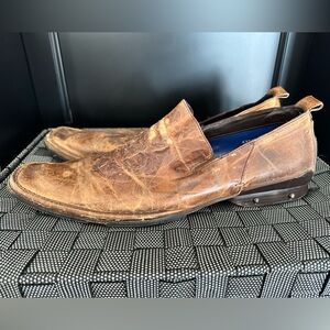 Mark Nason men’s 12 brown leather loafer shoe Rock Never Dies dragon